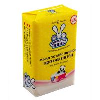 Мыло хозяйственное 180 г ПРОТИВ ПЯТЕН прямоугольный СВЕТЛОЕ в бумаге в индивидуальной упак "УШАСТЫЙ НЯНЬ"