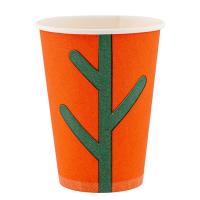 Стакан бумажный 350 мл d90 мм 1-сл ECO CAREFUL для горячих напитков "ЭКОПАК", 50 шт./упак