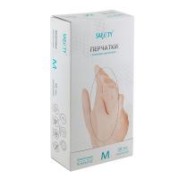 Перчатки одноразовые 100 шт M неопудренные ПРОЗРАЧНЫЙ ВИНИЛ коробка-диспенсер "NN"