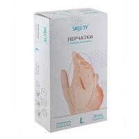 Перчатки одноразовые 100 шт L неопудренные ПРОЗРАЧНЫЙ ВИНИЛ коробка "NN"