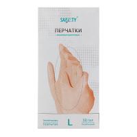 Перчатки одноразовые 100 шт L неопудренные ПРОЗРАЧНЫЙ ВИНИЛ коробка "NN"