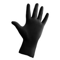 Перчатки одноразовые 100 шт XL неопудренные ЧЕРНЫЙ ВИНИЛ коробка-диспенсер