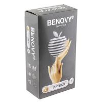 Перчатки одноразовые 100 шт L опудренные БЕЛЫЙ ЛАТЕКС коробка "BENOVY"