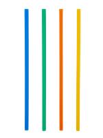 Соломка (трубочка) для коктейля h210d7 мм 250 шт/уп прямая РАЗНОЦВЕТНЫЙ PP в индивидуальной упак "ALMIN"