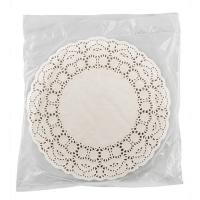 Салфетка сервировочная ажурная (долис) d300 мм 250 шт БЕЛАЯ "ALMIN"