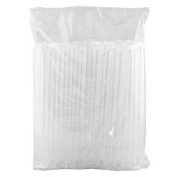 Соломка (трубочка) для коктейля h240d12 мм 100 шт BUBBLE TEA без изгиба ПРОЗРАЧНАЯ PP в индивидуальной упак "NN", 30 шт./упак