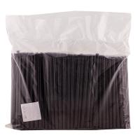 Соломка (трубочка) для коктейля h210d10 мм 250 шт/уп прямая ЧЕРНАЯ PP "ALMIN"