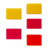 Губка для мытья посуды универсальная 95х64х27 мм 5 шт MAXI с зеленым абразивом РАЗНОЦВЕТНЫЙ ПОРОЛОН "YORK"