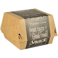 Упаковка для гамбургера ДхШхВ 115х110х70 мм с дизайном GOOD FOOD! ЭКО КАРТОН PAPSTAR 1/125/500