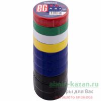 Изолента Ш 15 мм 10 м/рул 10 шт/уп ПВХ ЦВЕТ В АССОРТИМЕНТЕ ЕВРОГАРАНТ 1/10