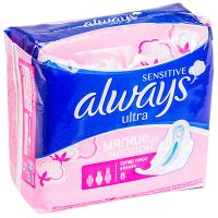 Прокладки ALWAYS SENSITIVE 8 шт в индивидуальной упак ULTRA супер плюс 1/24