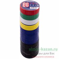 Изолента Ш 15 мм 5 м/рул 10 шт/уп ПВХ ЦВЕТ В АССОРТИМЕНТЕ ЕВРОГАРАНТ 1/10