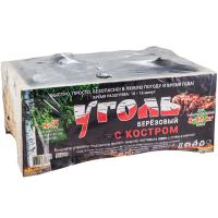 Уголь древесный 14л БЕРЕЗОВЫЙ УГОЛЬ С КОСТРОМ 1/1